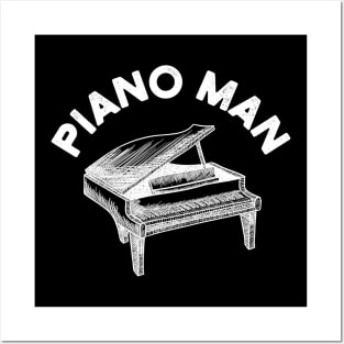 Baby Grand Piano Man Teacher Student Pianist Gifts Posters and Art